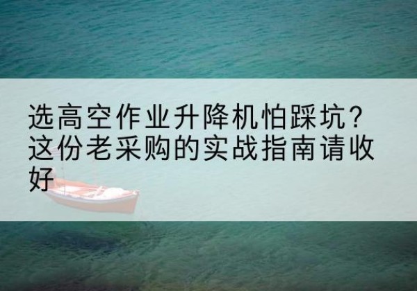 新荣高空作业升降机厂家推荐-选高空作业升降机怕踩坑？这份老采购的实战指南请收好